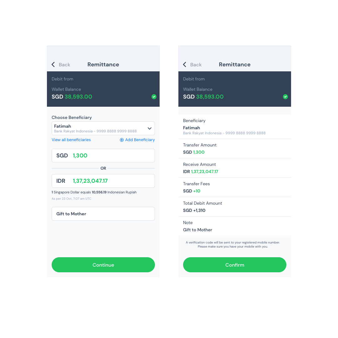 Anak Indonesia App past remittance feature