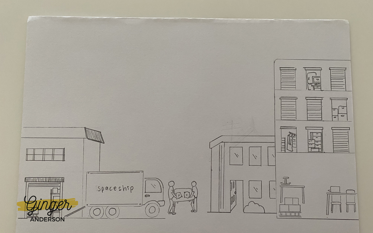 spaceship website sketch